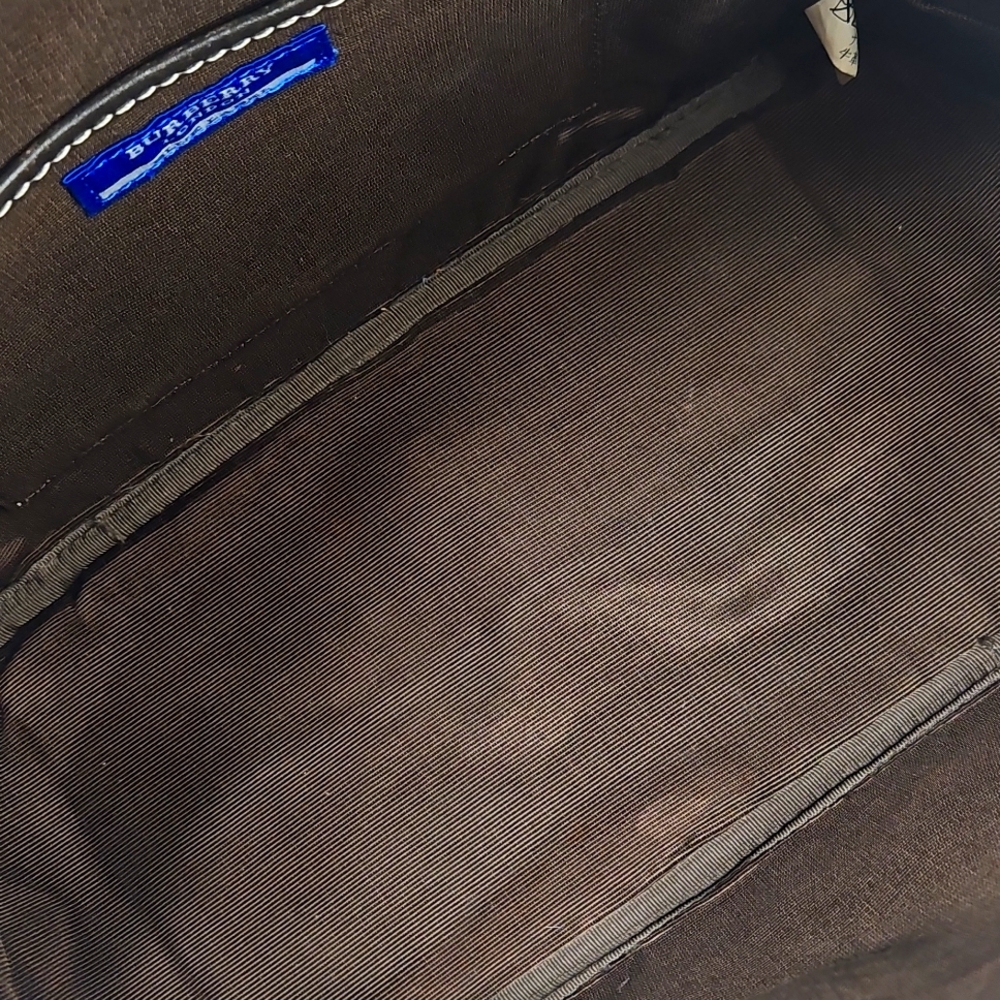 Authentic Burberry Nova Check Plaid Blue Label Handbag - Picture 11 of 15